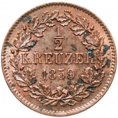 купить Германия, Баден, 1/2 крейцера 1859