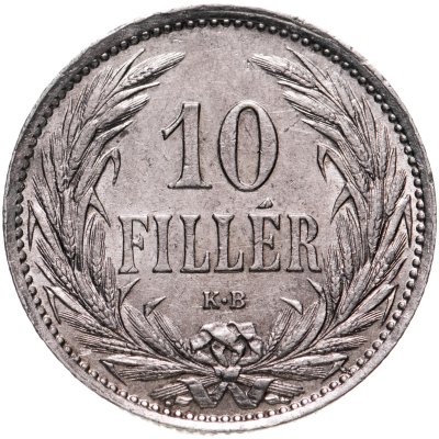 купить Венгрия 10 филлеров (filler) 1908