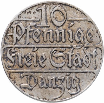 купить Данциг 10 пфеннигов (pfennig) 1923