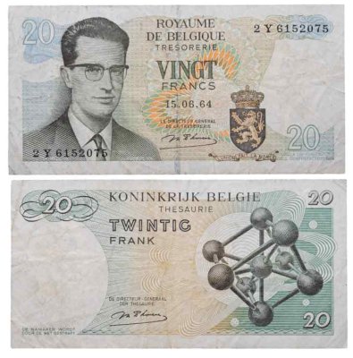 купить Бельгия 20 франков 1964 год