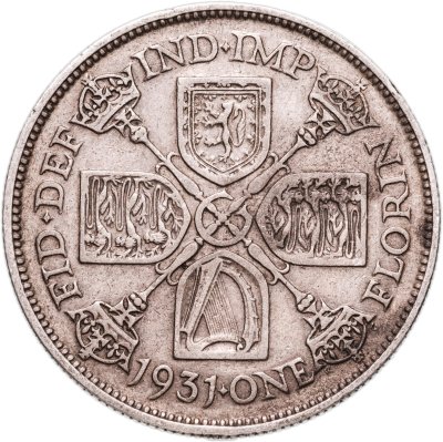 купить Великобритания 2 шиллинга (флорин, shillings) 1920-1936
