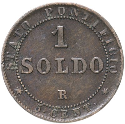 купить Папская область 1 сольдо (soldo) 1867