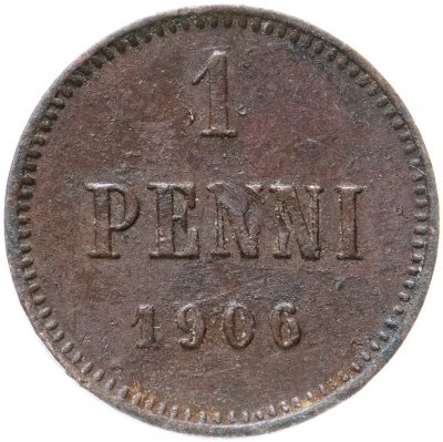 купить 1 пенни 1901, монета для Финляндии