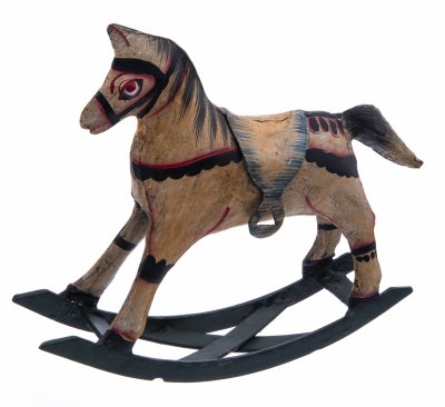 купить Игрушка "Лошадь-качалка", металл, роспись, СССР, 1970-1990 гг.