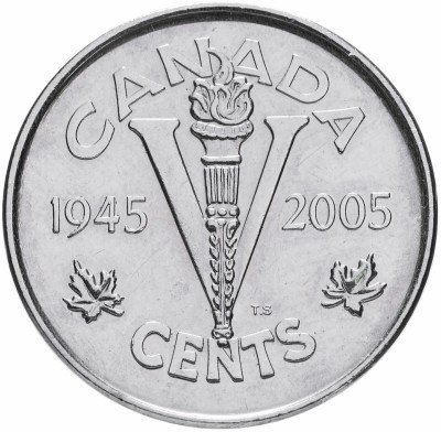 купить Канада 5 центов (cents) 2005 "60 лет победы во Второй Мировой войне"