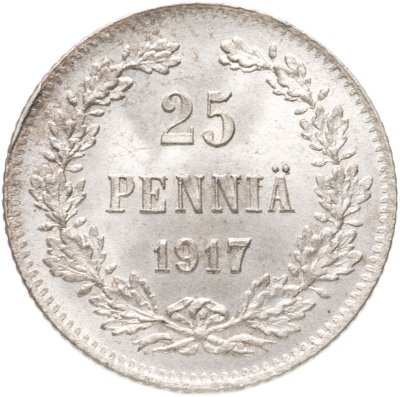 купить 25 пенни (pennia) 1917 Орел с короной