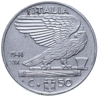купить Италия 50 чентезимо (centesimi) 1940-1942, случайный год