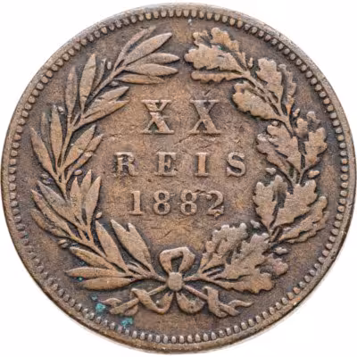 купить Португалия 20 реалов (рейс, reis) 1882