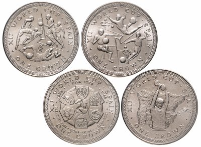 купить Остров Мэн набор 1 крона 1982 "Чемпионат мира по футболу 1982