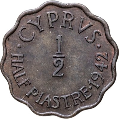 купить Кипр 1/2 пиастра (piastre) 1942