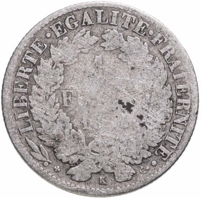 купить Франция 1 франк (franc) 1871-1872 А