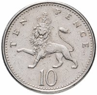 купить Великобритания 10 пенсов (pence) 1992 королева средних лет