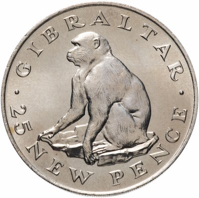 купить Гибралтар 25 новых пенсов (new pence) 1971