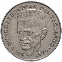 Купить Германия 2 марки 1979-1993 "Курт Шумахер, 30 лет Федеративной Республике (1949-1979)"