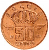 купить 50 сантимов 1998 Бельгия