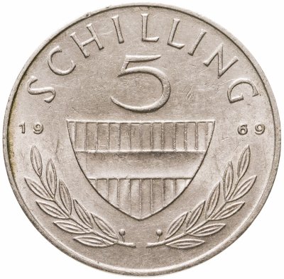 купить Австрия 5 шиллингов (shillings) 1969