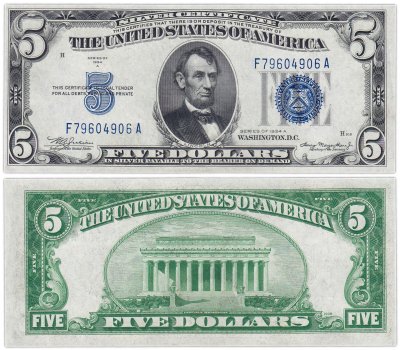 купить США 5 долларов 1934 (Silver Certificate) series 1934A, Julian-Morgenthau