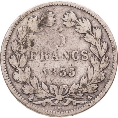 купить Франция 5 франков (francs) 1835
