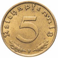 купить Германия (Третий Рейх) 5 рейхспфеннигов 1939 "F"