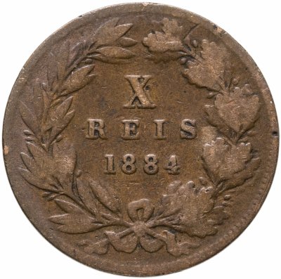 купить Португалия 10 рейс (reis) 1884