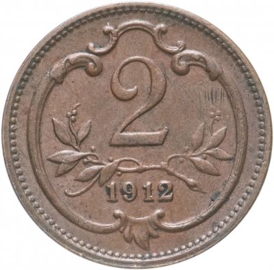 купить Австрия 2 геллера (heller) 1912