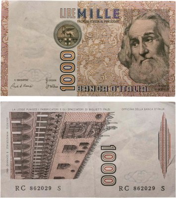 купить Италия 1000 лир 1982