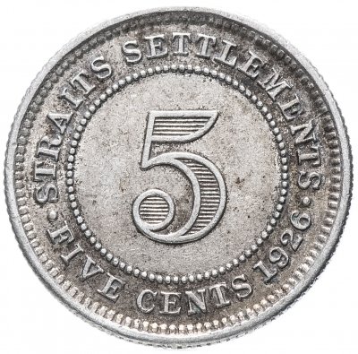 купить Стрейтс Сетлментс 5 центов (cents) 1926