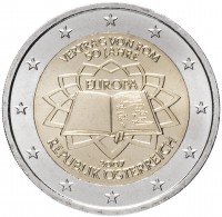 Купить Австрия 2 евро 2007 "50 лет Римскому договору"