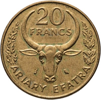 купить Мадагаскар 20 франков (francs) 1989