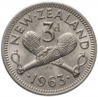 купить Новая Зеландия 3 пенса (pence) 1963