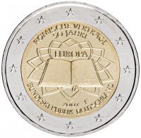 купить Германия 2 евро 2007 F "50 лет Римскому договору"