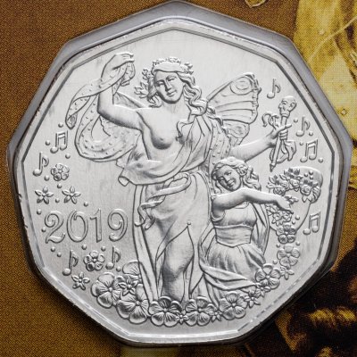 купить Австрия 5 евро 2019 "Жизнерадостность" BU в блистере