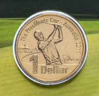 купить Австралия 1 доллар (dollar) 2011 "Президентский Кубок по гольфу - Австралия 2011" (в конверте с маркой)