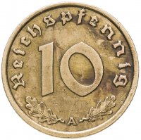 купить Германия (Третий Рейх) 10 рейхспфеннигов (reichspfennig) 1939 А