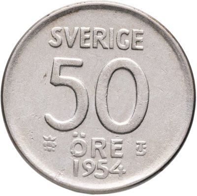 купить Швеция 50 эре (ore) 1954