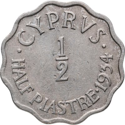 купить Кипр 1/2 пиастра (piastre) 1934