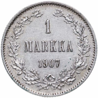 купить 1 марка 1907 L, монета для Финляндии