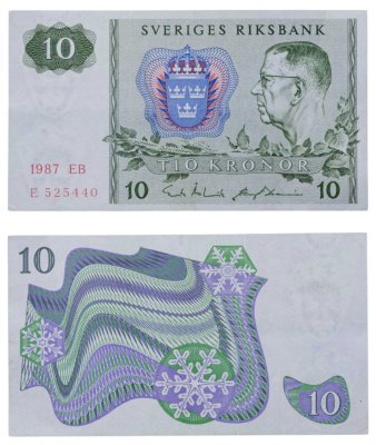 купить Швеция 10 крон 1987