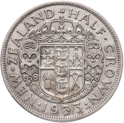 купить Новая Зеландия 1/2 кроны (half crown) 1933