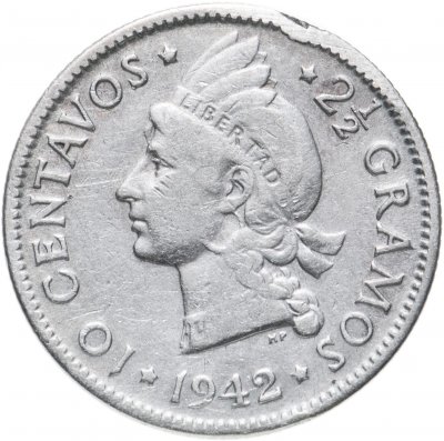 купить Доминикана 10 сентаво (centavos) 1942