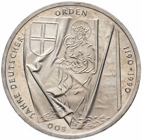 Купить Германия 10 марок 1990 "800 лет Тевтонскому Ордену" J