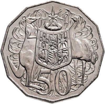 купить Австралия 50 центов 2024 (новый портрет Карл III Чарльз)