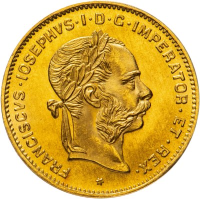 купить Австрия 4 флорина 10 франков (florins - francs) 1892 рестрайк (новодел)
