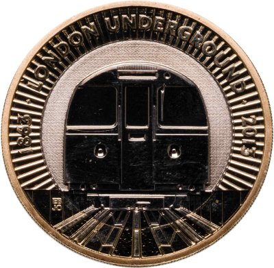 купить Великобритания 2 фунта (pounds) 2013 Лондонскому метро 150 лет: поезд