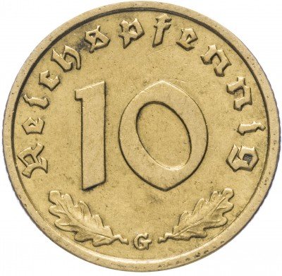 купить Фашистская Германия (Третий Рейх) 10 рейх пфеннигов 1938 "G"