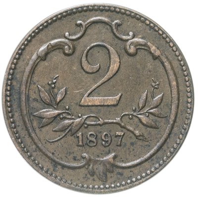 купить Австрия 2 геллера (heller) 1897