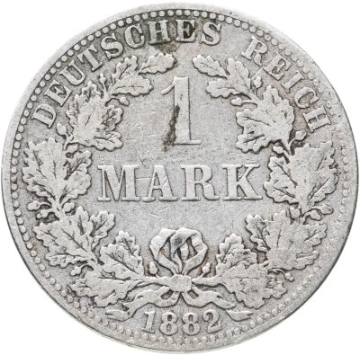 купить Германия 1 марка 1882 Знак монетного двора: "A" - Берлин