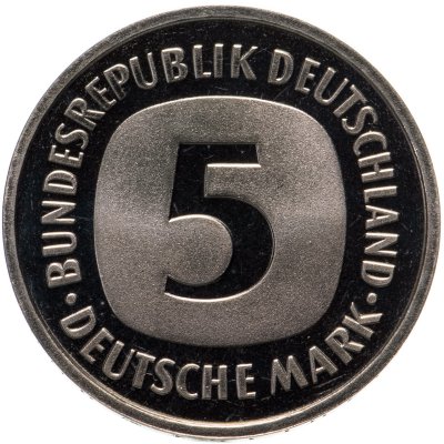купить Германия 5 марок 1975, знак монетного двора: "F" - Штутгарт