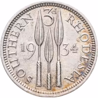 купить Южная Родезия 3 пенса (pence) 1934