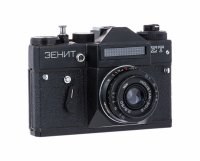 Купить Фотоаппарат "Зенит-ЕТ" с объективом "Industar-50-2" в родном кофре, алюминиевый сплав, Красногорский механический завод ("КМЗ"), СССР, 1982-1995 гг.